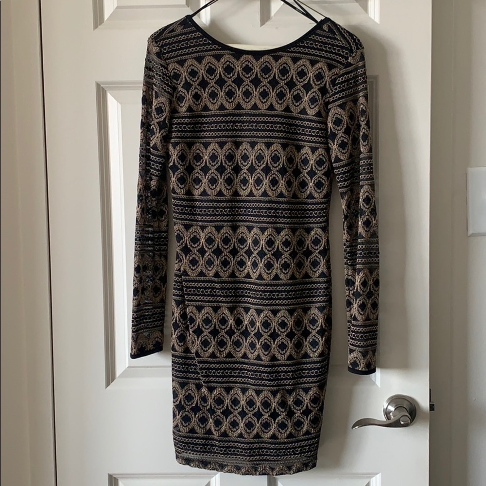 Gold And Black Holiday and New Years Dress